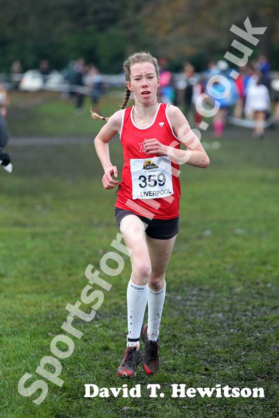 Harriet Knowles-Jones wins the under-15s girls,  2012 McCain Liverpool Cross Challenge.